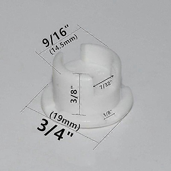 12 st Tejplås Knapp Plug Plast Bottenlist Snörskydd Vit Färg Tejplås Plug Persienntillbehör för Horisontella Faux Träpersienner Bottenlist