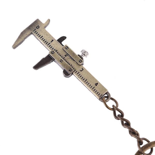 Bärbar Mini Vernier Skjutmått för Nyckelring Legering Skjutmått Mätare Slide Ruler Keyc