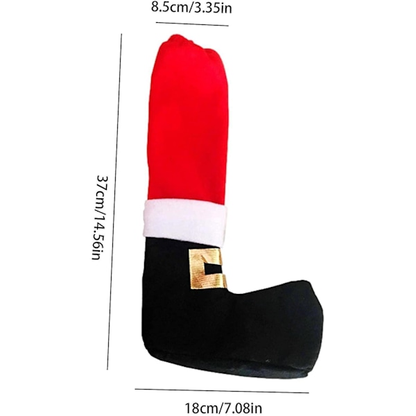 4 st Julbordsbensskydd Julstolsstrumpor för bords- och stolsben, Julvinflaskskydd Dekoration