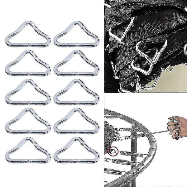 10 stk./pakke Trampolinematte Triangelringer Spenne Universal Passform Ring V-ringer
