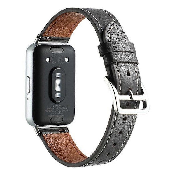 Kompatibel med Samsung Galaxy Fit3 Ægte Læder Urrem Udskiftning Grey
