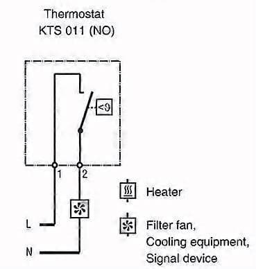 KTS011 0-60 Kompakt Mekanisk Termostat Sensor Temperaturregulator NY