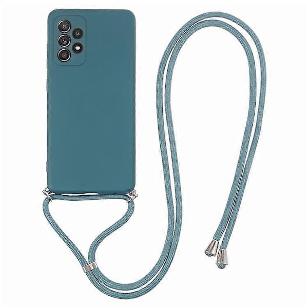 Kompatibelt Skal för Samsung Galaxy A52 4G / 5G / A52s 5G, Exakta Utskärningar, TPU-skydd med Långt Snöre Turquoise