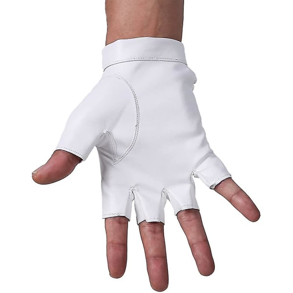 Miesten Pu Nahka Punk Half Finger Snap Performance Gloves