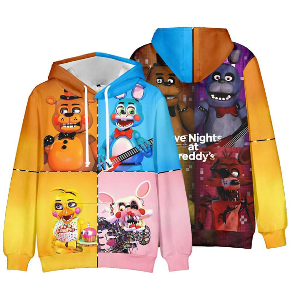 Lapset Pojat Tytöt Viisi yötä Freddy's-hupparissa 3D- printed huppari Casual neulepuserot color 10 110