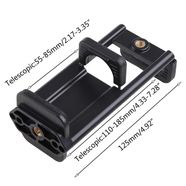 Tripod Holder Mount til Mobiltelefon Pad Tablet Kamera Tilbehør Sort