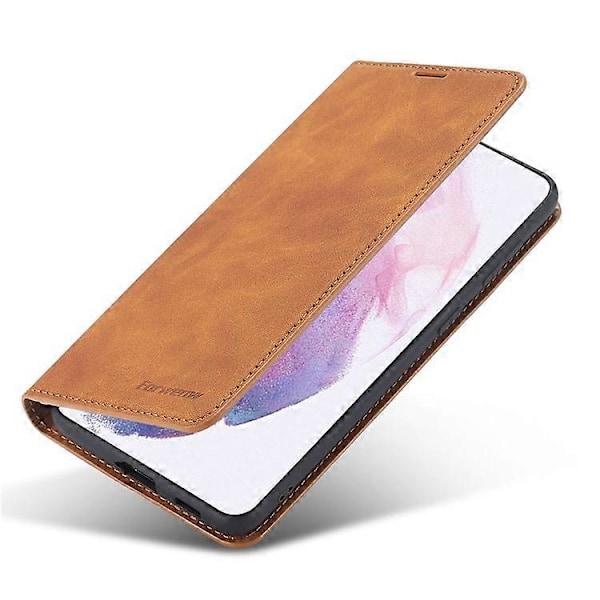 FORWENW Kompatibelt för Samsung Galaxy S23+ Hudvänligt Läder Mobiltelefonfodral Ställ Fantasy Series Flip Plånboksfodral Brown