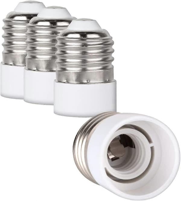 4x fatningsadapter - E27 til E14 fatningskonverter - E14 sokkel lampeholderadapter til LED halogenpære