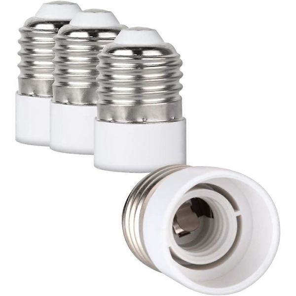 4x sokkeladapter - E27 til E14 sokkelkonverter - E14 lampeholderadapter for LED halogenpære