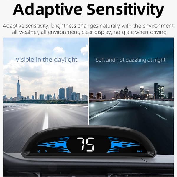 G2 Head Up Display Multifunksjonell Sensitiv LCD-skjerm Inclinometer Bilnivåsensor HUD for ATV