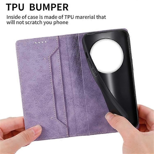 DF-05 Yhteensopiva Xiaomi Redmi 14C 4G Lompakkokotelo RFID PU Nahkainen Puhelinkuori Purple