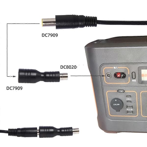 DC7909 til DC8020 Adapter Bred Anvendelse til Solpanel RV Bærbar Strøm