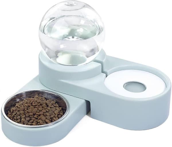 2-i-1 Kattevann- og matdispenser