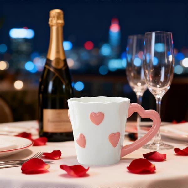 Hjerteformede keramiske krus til par – en dejlig Valentinsdagsgave