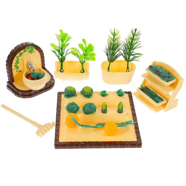 1 Set Miniatyr Åkermark Ornament Mini Åkermark Modell Simulering Växt Mini Husdekorationer