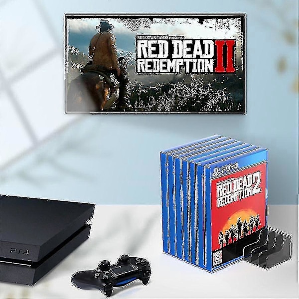 2-pack För Playstation4 Ps4 Ps5 Spel CD Skivor Förvaring Display Ställ Fäste Hållare Tillbehör-ZZY