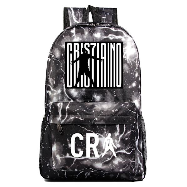 Fotboll CR7 Ronaldo Printing Barn Student Skolväska Ungdomsryggsäck Utomhus Resväska Datorväska style 21