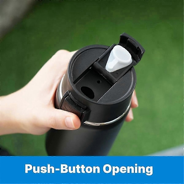 Automatisk Flip Ersättningslock för 12 16 18 20 32 40 64oz Bred Mun Flaskor, Ersättningslock med Bu Edition 2