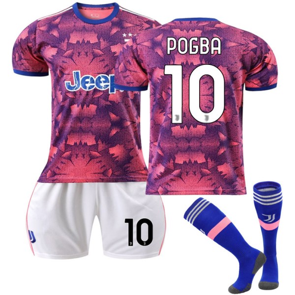 22-23 Juventus II bortafotbollsdräkt nr 9 Horvic 22 Di Maria 10 Pogba 7 Chiesa-dräkt NO.10 POGBA 16