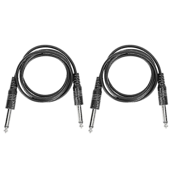 6,35 mm elektrisk gitarinstrumentkabel 1 m, 1/4 tommers rett til rett kabel for bassgitar og elektrisk mandolin