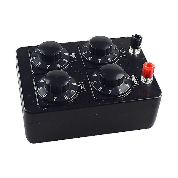 0-9999 Ohm Simpel Modstandsboks Præcision Variabel Dekade Modstand Undervisningsinstrument Jiujiuso