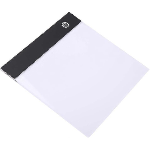 A5 LED Tegnebrett, LED Lysbrett A5 LED Lysbord Ultratynne LED Lysbokser, A5 LED Kopibrett, Fargeleggingsbrett, Skissebrett, Med USB-kabel, For Sten