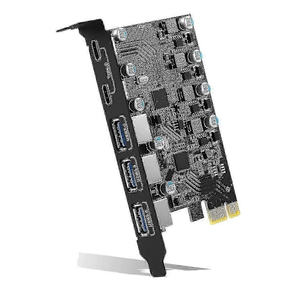 5 Portin USB 3.0 PCI -laajennuskortti Pöytätietokoneen PCIE-sovitinkortti Windows 11/10/8/7 USB-ohjaimelle SZRH