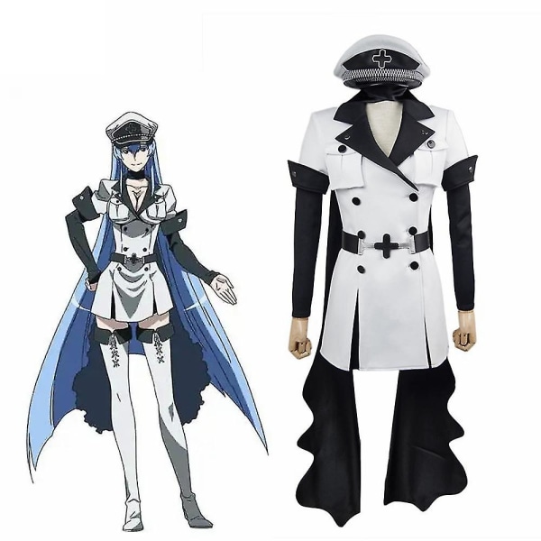 Akame Ga Tapa! Esdese Esdeath Cosplay-asut Halloween -joulujuhlapukusarjat puvut Female S