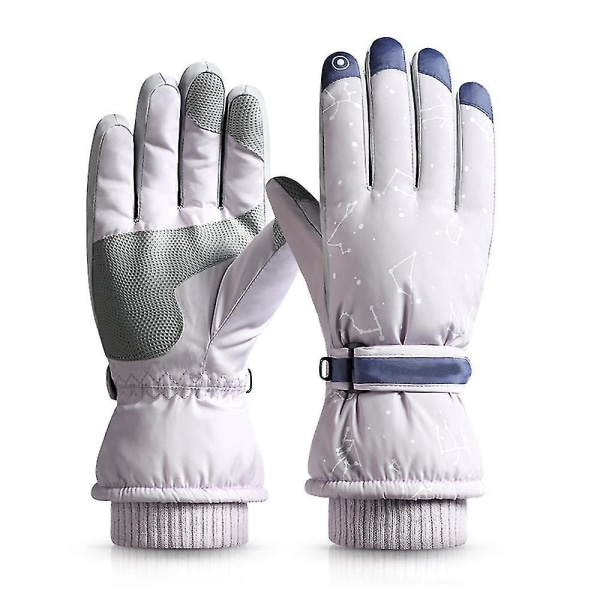 Lumihanskat Vedenpitävät Talvi Ski Gloves Lämpimät neutraalit käsineet SK23Hibiscus Purple(Star)