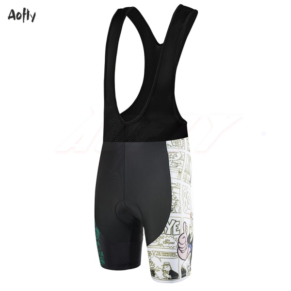 Aofly Cycling Jersey Suit Miesten lyhythihaiset MTB-pyöräilyvaatteet Ropa Ciclismo Team Popeye Spinach Pyöräilypaita Pyöräilyvaatteet Black XS