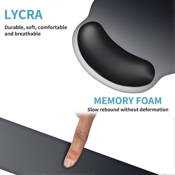 RICHEN Tangentbords handledsstöd och musmatta med handledsstöd, Memory Foam Set för Gaming och Kontor, Bekväm & Lättviktig för Enkel Skrivning & Smärtlindring