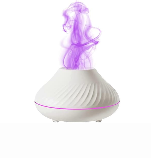 Eterisk Olja Diffuser, 130ml USB Portabel Ultraljuds Luftfuktare, 1st (krämvit)