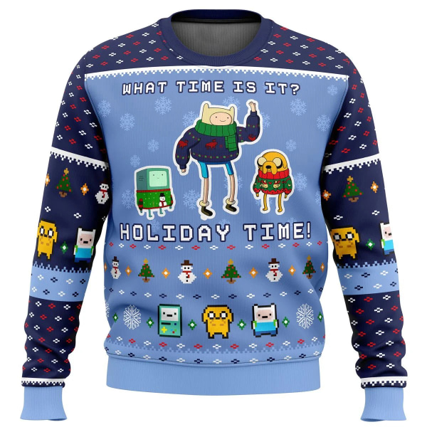 Äventyrstid Christmas Quest Ugly Christmas Sweatshirt Jultomten Pullover Oversized Höst Vinter Män Dam Sweatshirt style 1 4XL
