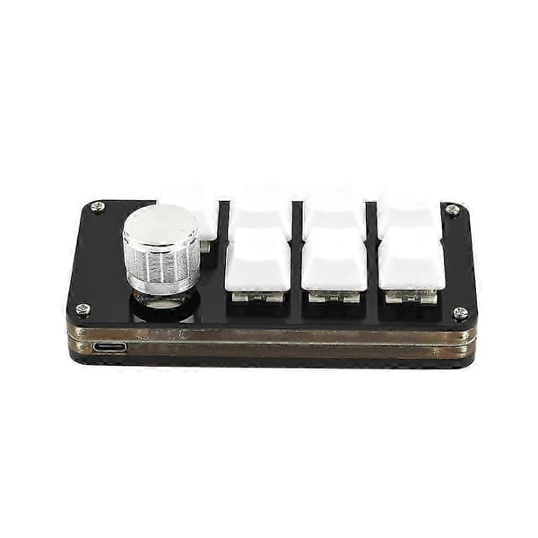 Programmerbart Makrotastatur 7 Taster RGB Tilpass Tastatur USB TypeC Kabel Bakgrunnsbelyst