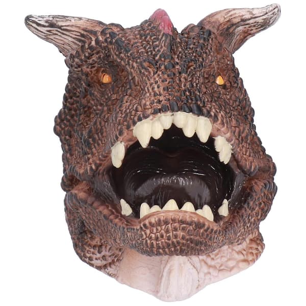 Handmålade Barn Verklighetstrogna Carnotaurus Dinosaurie Handdockor - Vattenmålade Leksaker