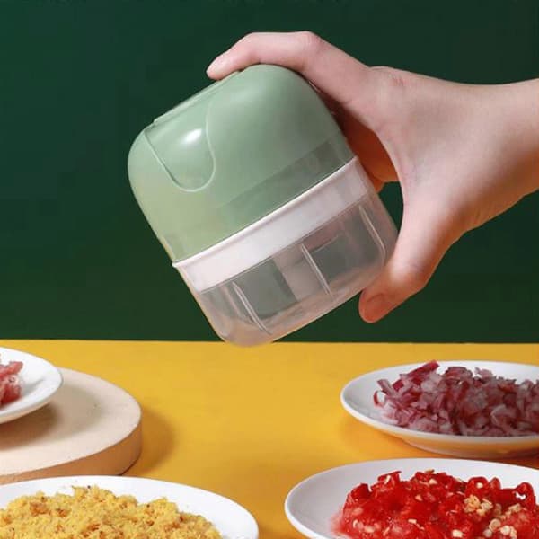 Hvidløgshakker Bærbar Foodprocessor, Trådløs Madhakker Kødhakker (blå)