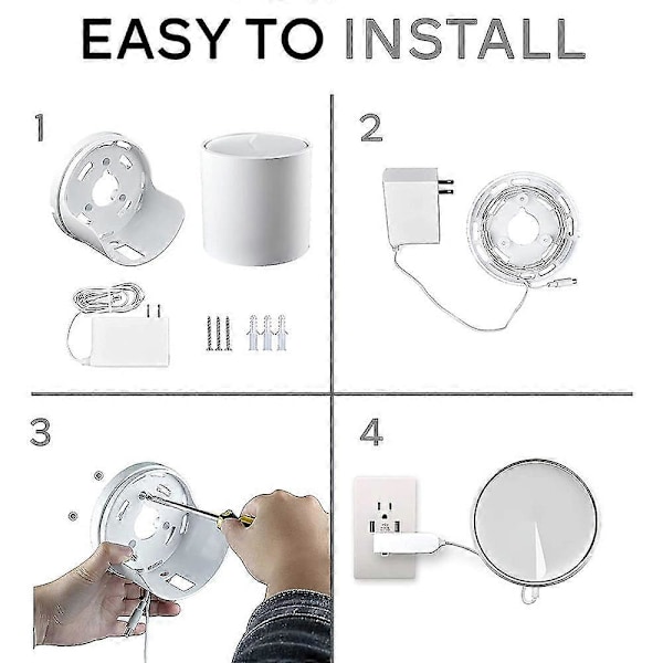 3-pakning Veggfesteholder for Deco X20, Deco X60 Whole-Home Mesh WiFi-system, Kompatibel med Hjemme WiFi-ruter
