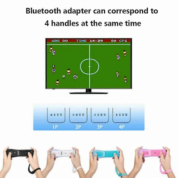 Til Wii Remote Indbygget Motion Plus Remote Til Wii Controller Wii Remote-bend Blå-Fremragende