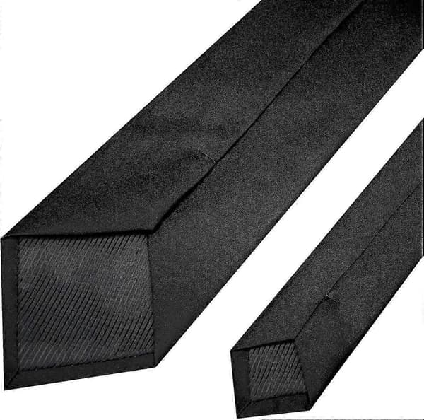 Enfärgad slips herrslips för affärer och bröllopsfest Black