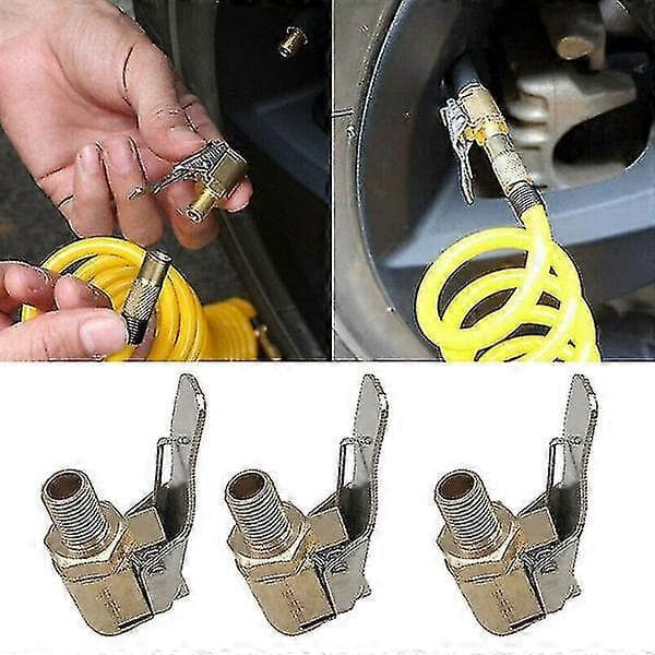 Luftchuck-pumpe, 8 mm klemforbindelse til bilauto-dæk, adapterpumpeventilclips til dæk (haoyi)