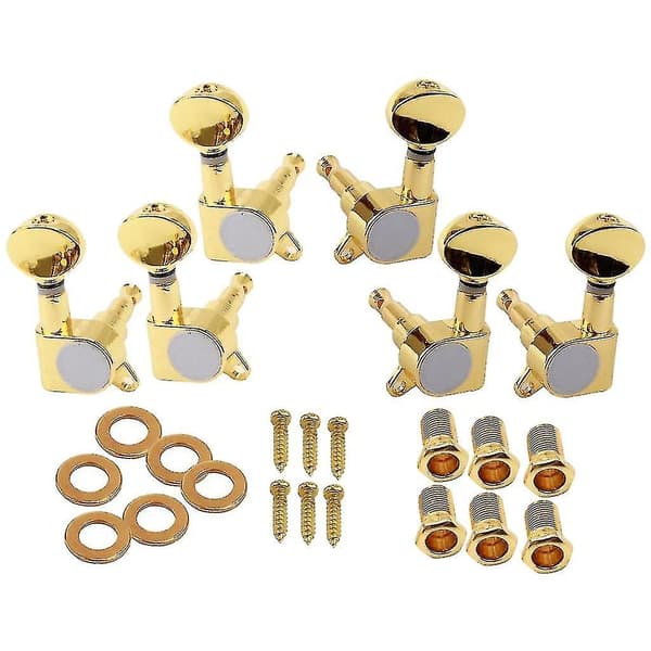 6 Stycken Akustisk Gitarr Stämskruvar Knoppar Gitarrsträngar Stämskruv (3