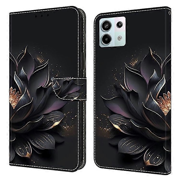 Kompatibel med Xiaomi Redmi Note 13 Pro 5G / Poco X6 5G Deksel 3D Mønster Flip Lommebok PU Lær Telefondeksel Purple