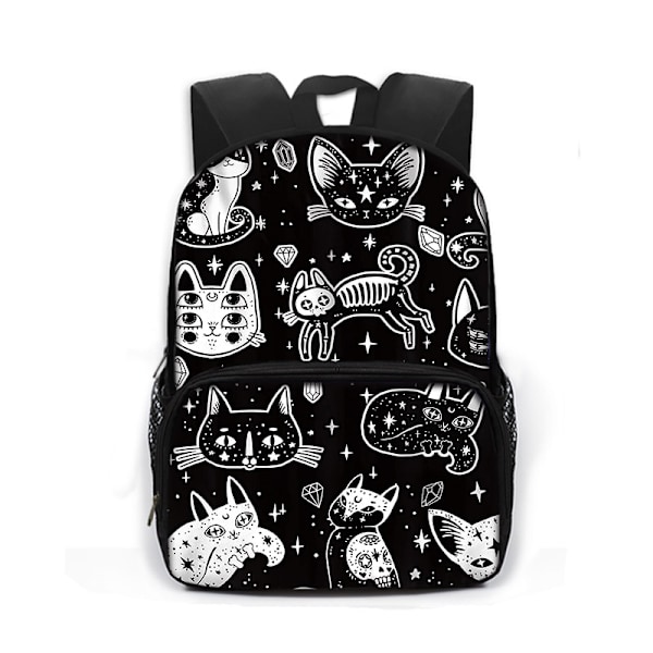 Gothic Bat Ghost Vampire Printing Skoletasker til børn Drenge Piger Laptop Rygsække Børnehave Skoletaske Bogtasker Gave style 10