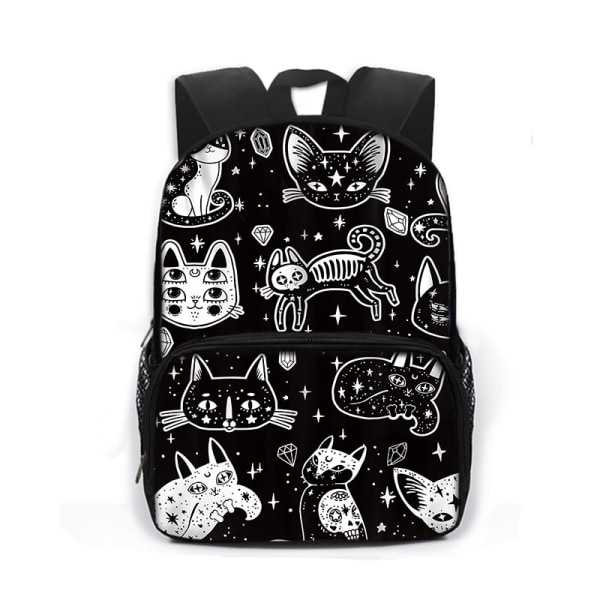 Gothic Bat Ghost Vampire Printing Skolväskor för barn Pojkar Flickor Laptop Ryggsäckar Dagis Skolväska Bokväskor Present style 10
