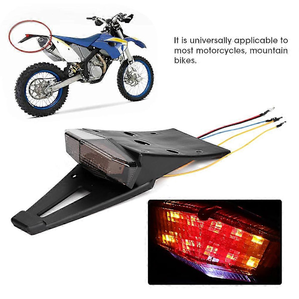 Motorcykel Enduro Dirt Bike LED Stopp Bakljus Lampa Universal