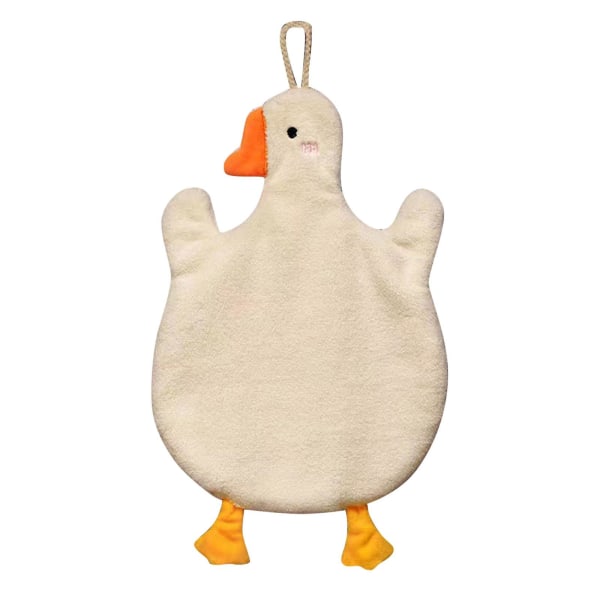 Keittiöpyyhe sarjakuva Duck Goose CAN ripustaa kotitalouksien kylpyhuoneen paksuuntunut imukykyinen pyyhe Nenäliina ruoanlaitto puuvilla White