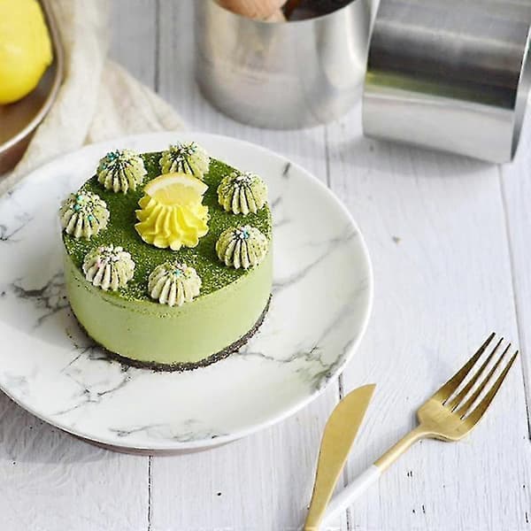 14 stk. Rund Mousse Fondant Kageform Cookie Cutter Bageværktøj i Rustfrit Stål