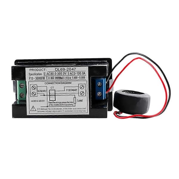 LCD Digital Voltmeter Amperemeter Wattmeter AC80-300V/200-450V 0-100A 0-99999KwH