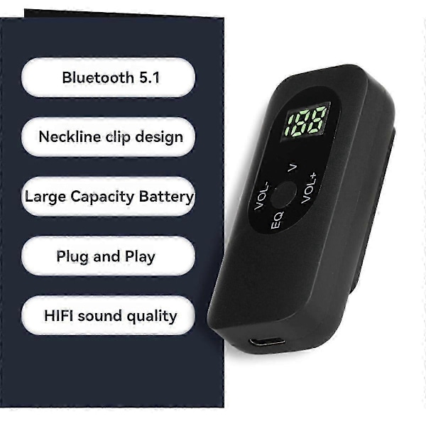 5.1 Bluetooth Receiver Adapter Lavalier Bluetooth Receiver til Hovedtelefoner Højttalere Bil Hjem Stereoanlæg