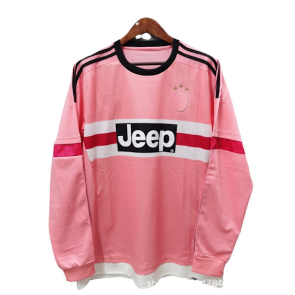 Retro tröja säsong 15-16 Juventus kortärmad rosa fotbollsdräkt NO.7 RONALDO XXL